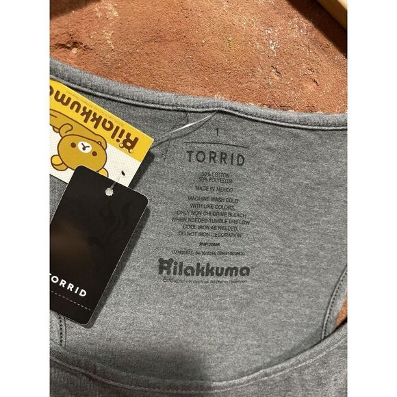 Torrid RILAKKUMA BEAR Women's Girls Plus Size Racerback Tank Top T-Shirt NWT 1 - Picture 4 of 5